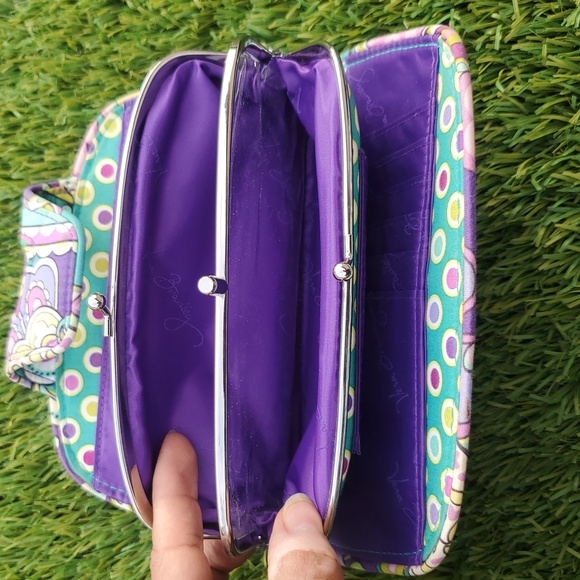 Vera Bradley Wallet Heather Kiss N Snap Large Credit Card Clutch - Picture 6 of 10